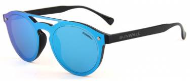 gafas de sol para niños nieve azul y montura negra by Sunwall